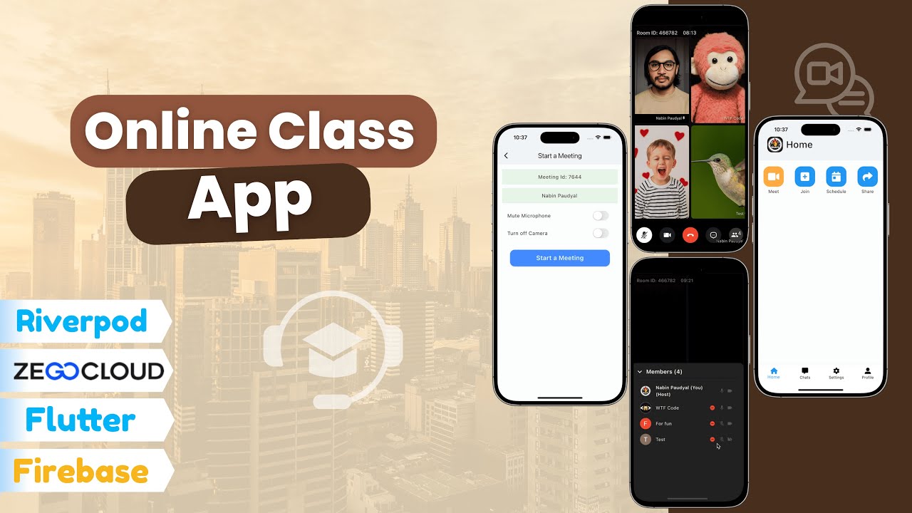 Complete Flutter App Using Flutter Firebase Riverpod & ZEGOCLOUD - Online Class App