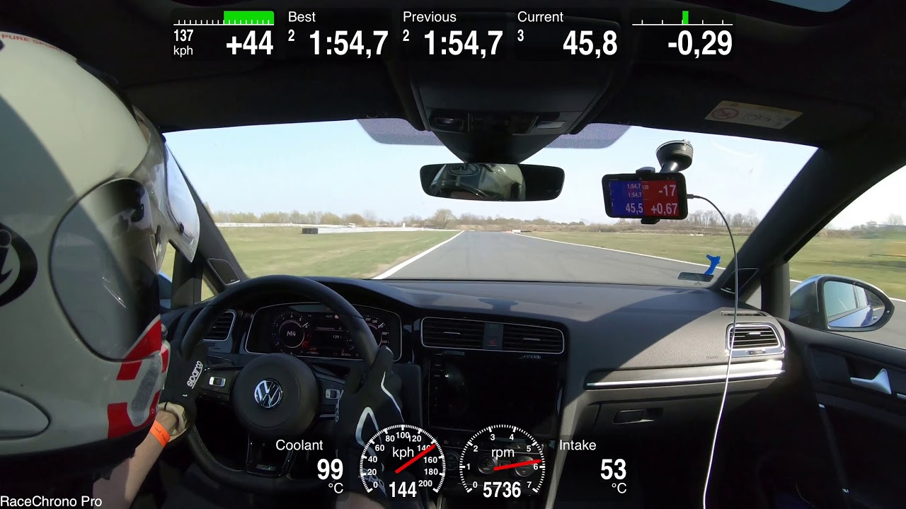 Tor Poznań Track Day, Golf R, 1:54, Onboard