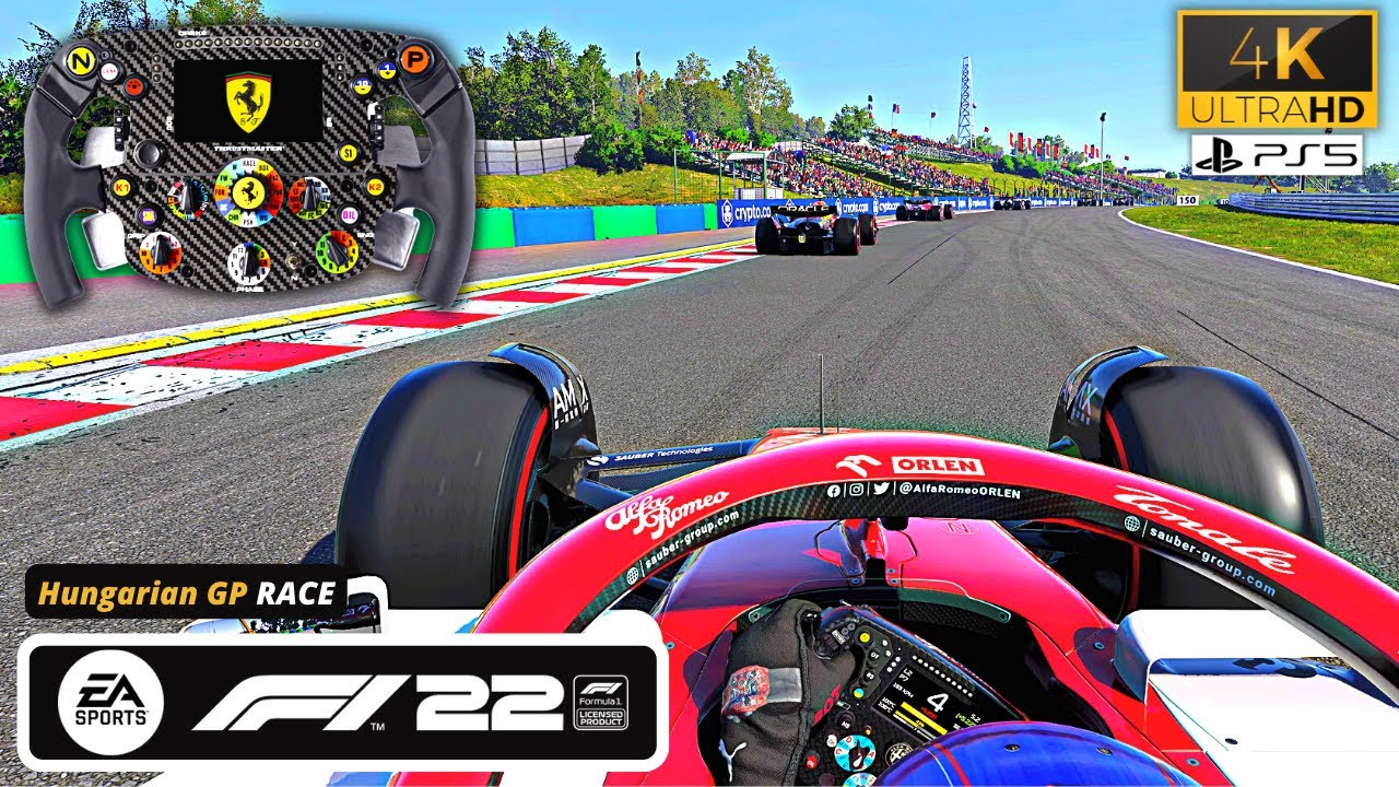 ALFA ROMEO C42 with FERRARI wheel at Hungary | F1 22 PS5 Gameplay | Thrustmaster Ferrari SF1000 [4K]