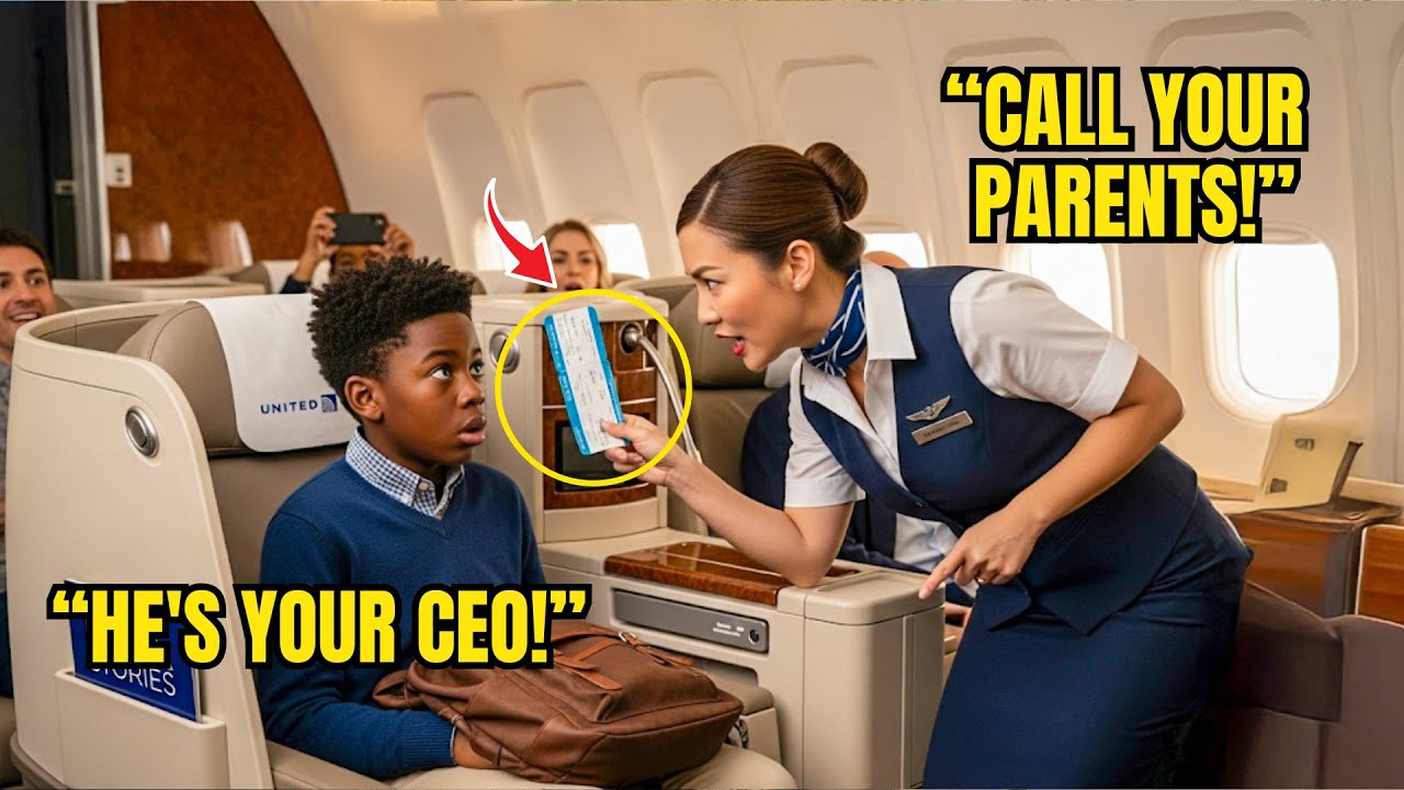 Flight Attendant Demotes Black Kid to Coach — Moments Later, His CEO Dad Arrives, Everything Changes