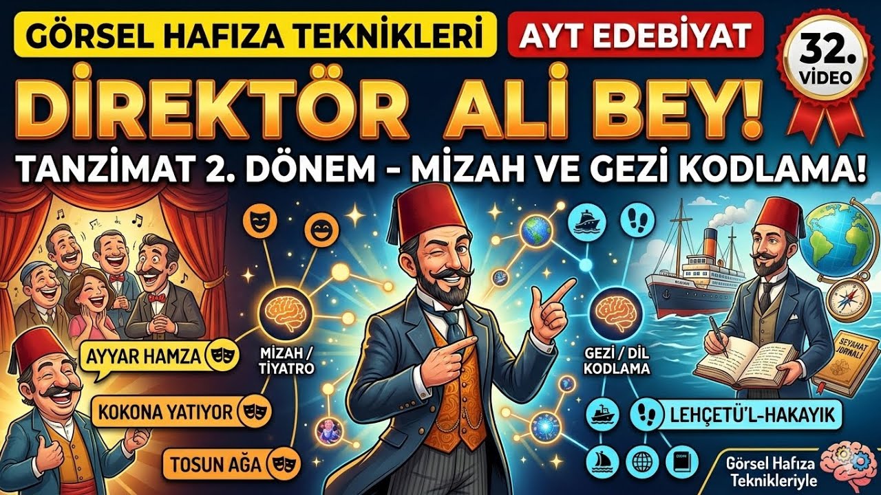 32- AYT Edebiyat Tanzimat 2 | Komedinin ve Gezinin Babası: DİREKTÖR ALİ BEY #aytedebiyat #yks