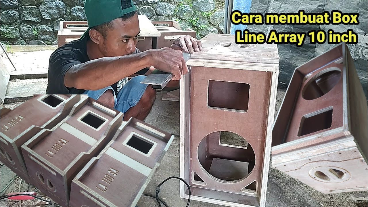 Tutorial Membuat Box Line Array 10 inch Single || membuat Box Speaker Array
