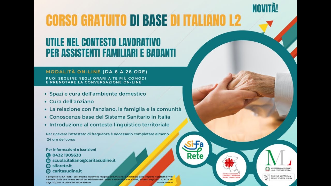 Presentazione del corso base di italiano per badanti