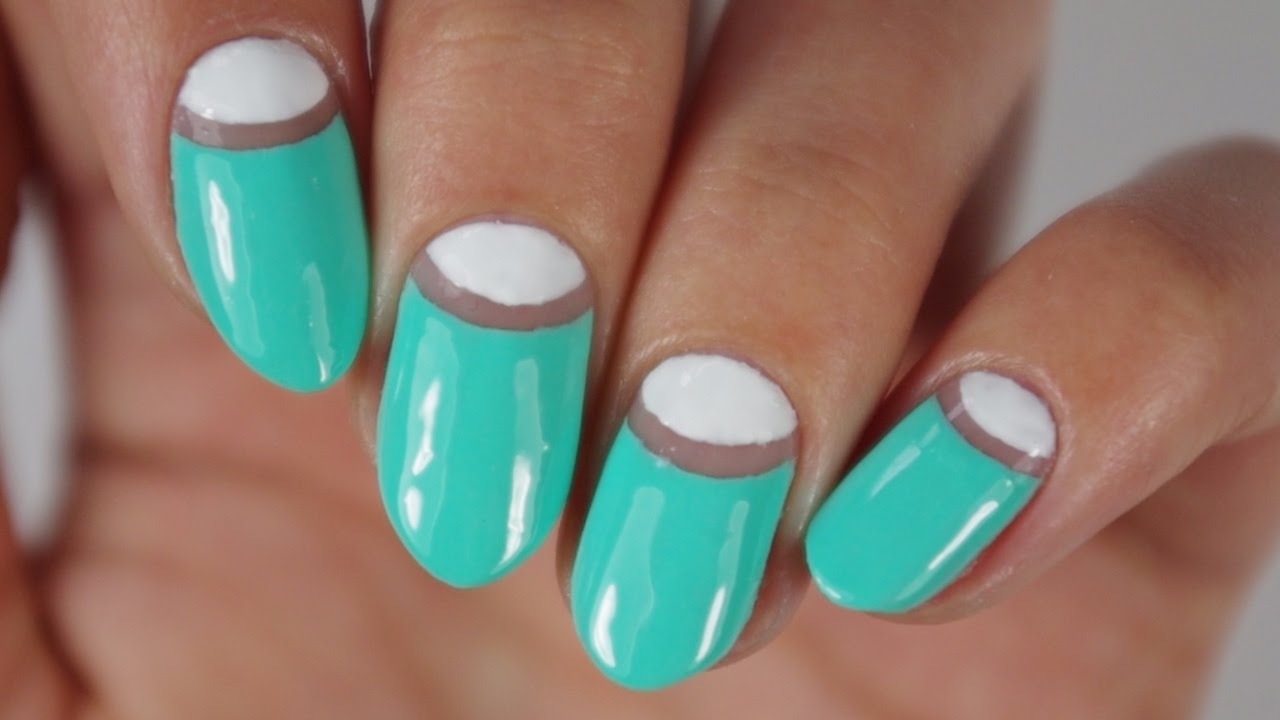 NAIL ART FACILE : UN PEU DE MINT♡