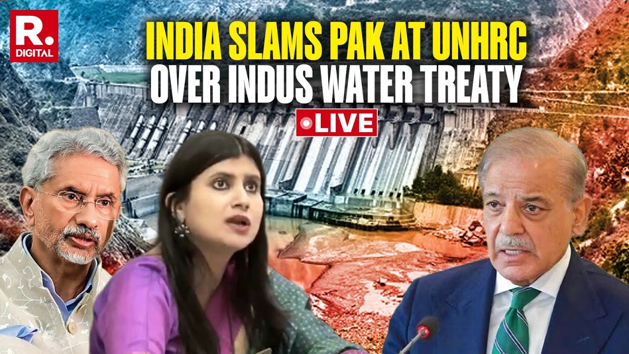 LIVE: India Rips Into Pakistan At UNHRC Over Indus Water Treaty, Atrocities In PoJK