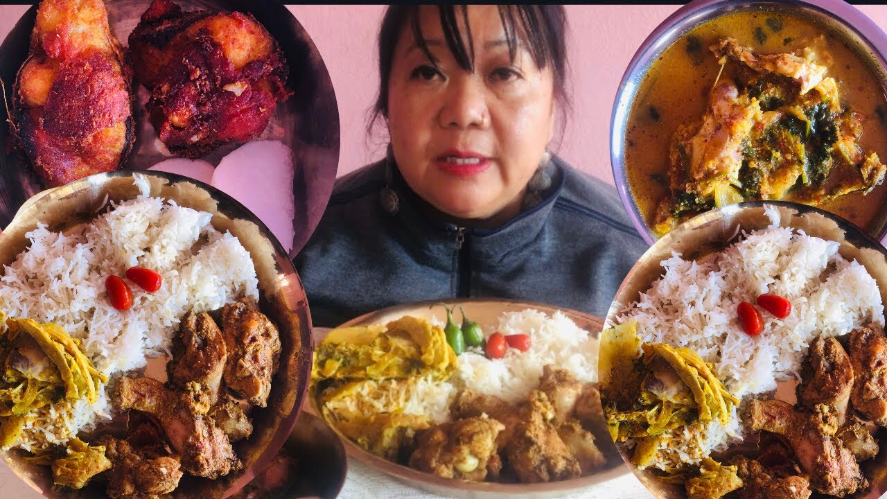 FISH CURRY, CHICKEN WITH RICE MUKBANG 🇳🇵🇳🇵@pushparai7474