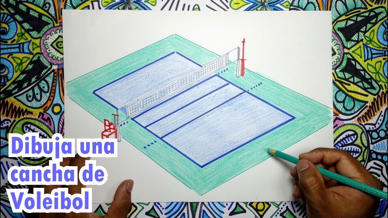 Cómo dibujar una cancha de Voleibol