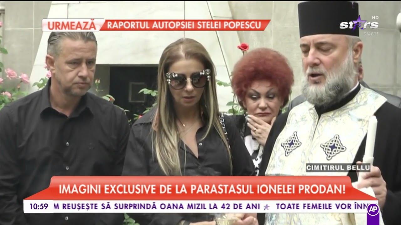 Anamaria Prodan, parastas pentru mama ei la Cimitirul Bellu