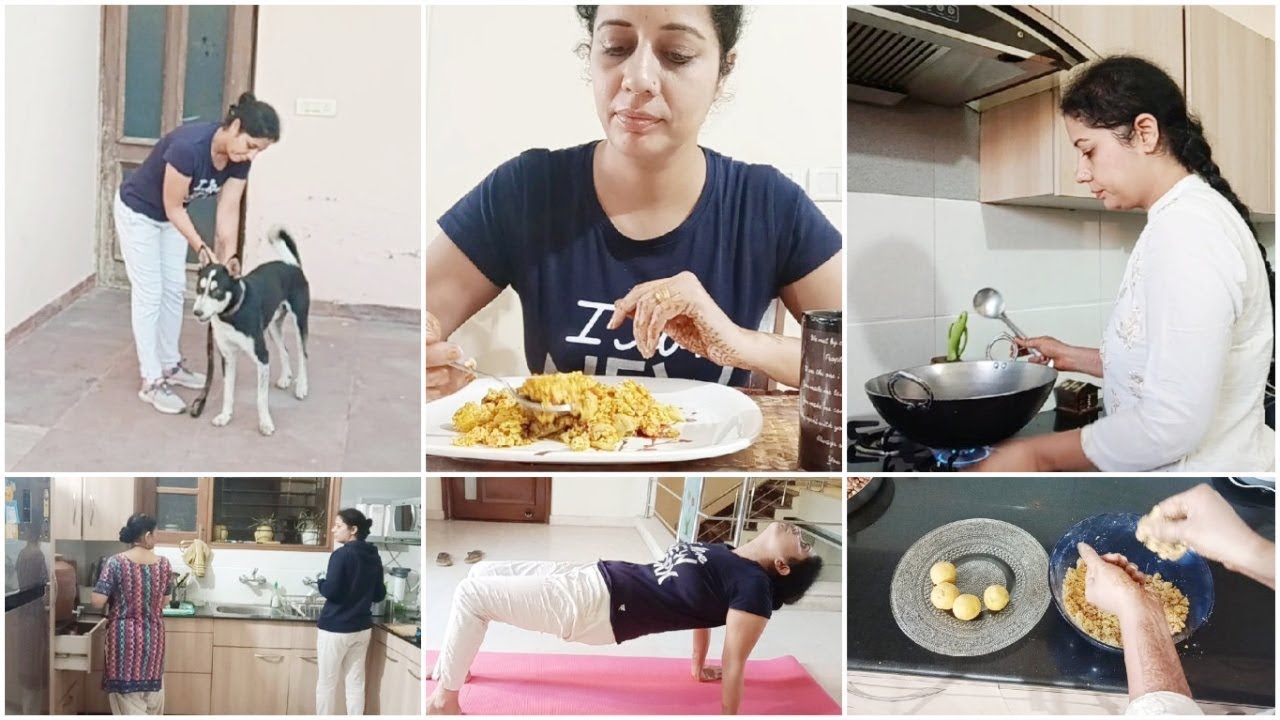 Indian Mom Busy Morning Routine In Festive Season