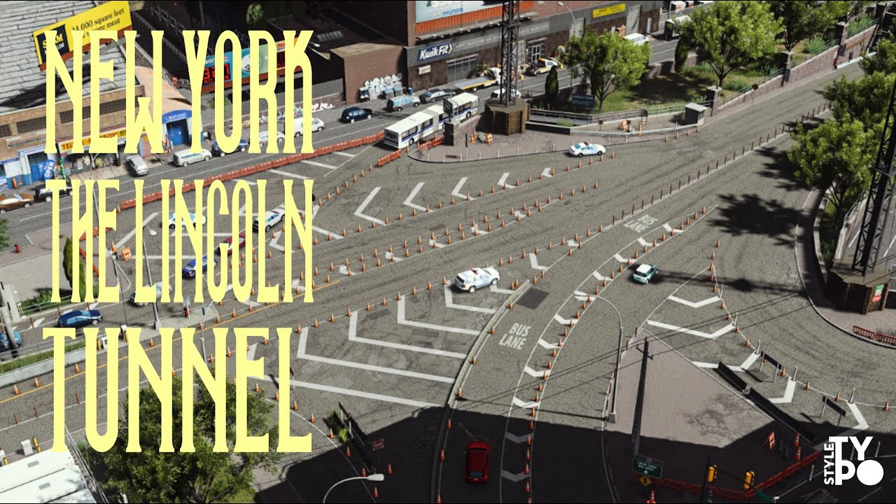 Cities Skylines : New York City - The Lincoln Tunnel Traffic Timelapse (Ep.8)