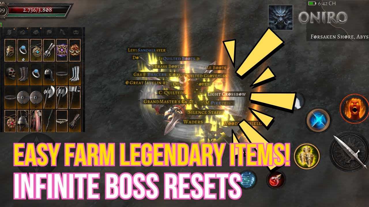 Oniro ARPG | Infinite Boss Resets = Infinite Legendary Drops! Easy Farm Method!