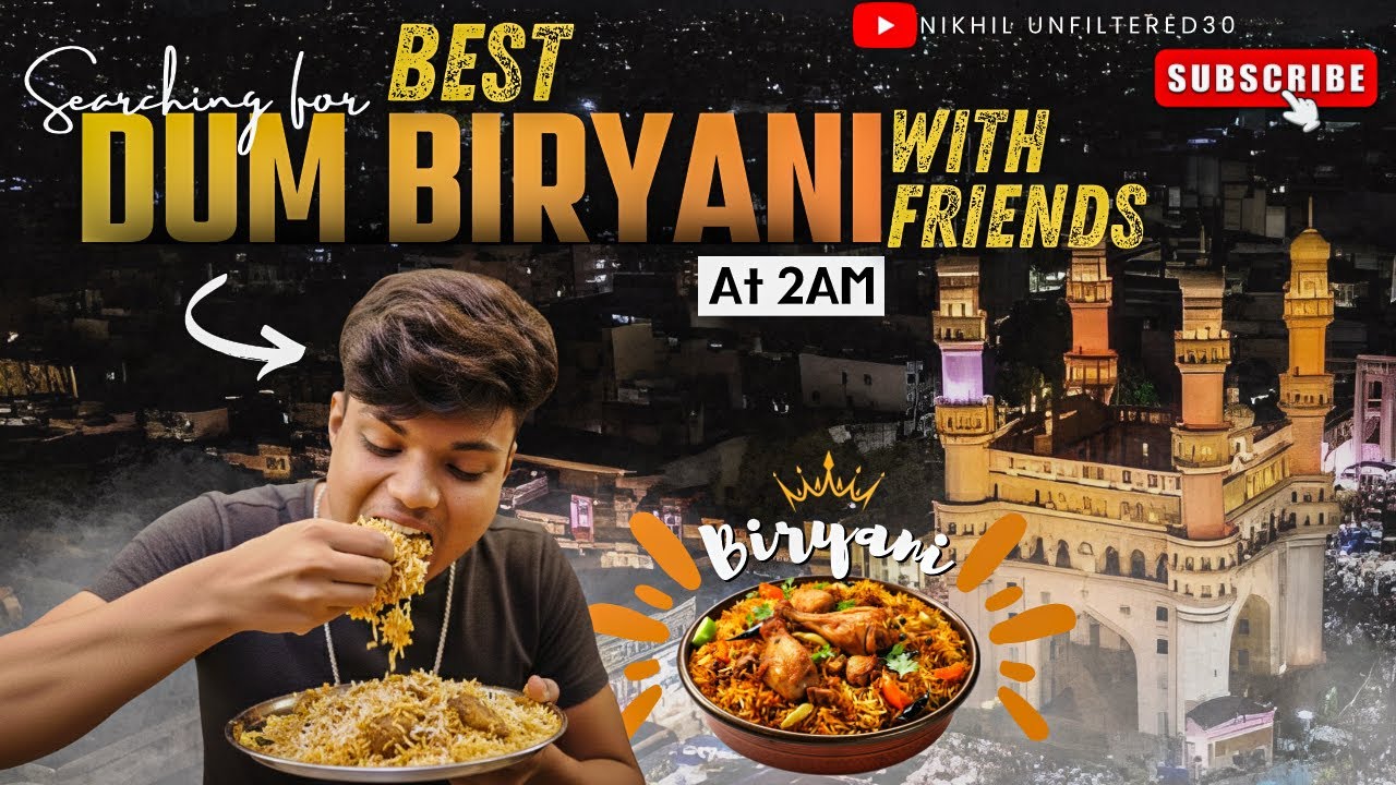 SEARCHING FOR BEST DUM BIRYANI WITH FRIENDS😍 ||IN HYDERABADAT || 2AM 😱||@Nikhil-unfiltered30 
