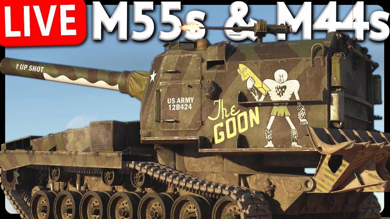 🔴 How many M55s & M44s can I SPADE in ONE Stream? (RIP me) (War Thunder CC)