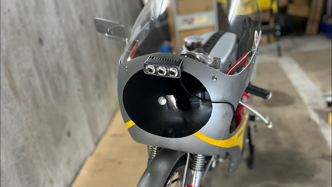 C110RR 公道仕様完成⁉︎腰痛で最後の仕上げは断念 #CR110レーシング #ホンダクラシックレーサー #カブレーシング #スポカブスペシャルエンジン