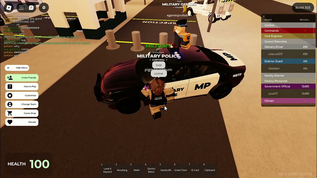 nbtf playing as military police