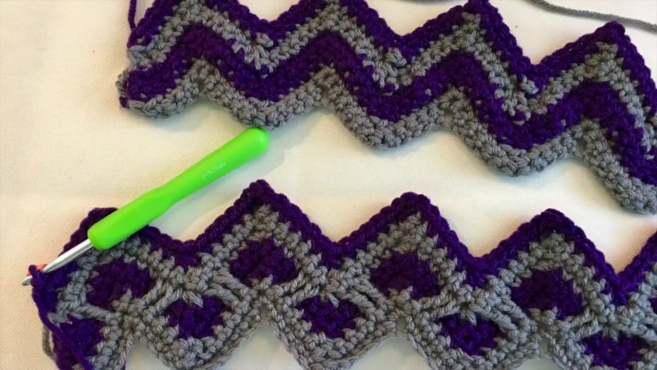 Sweetheart Ripple Crochet Blanket