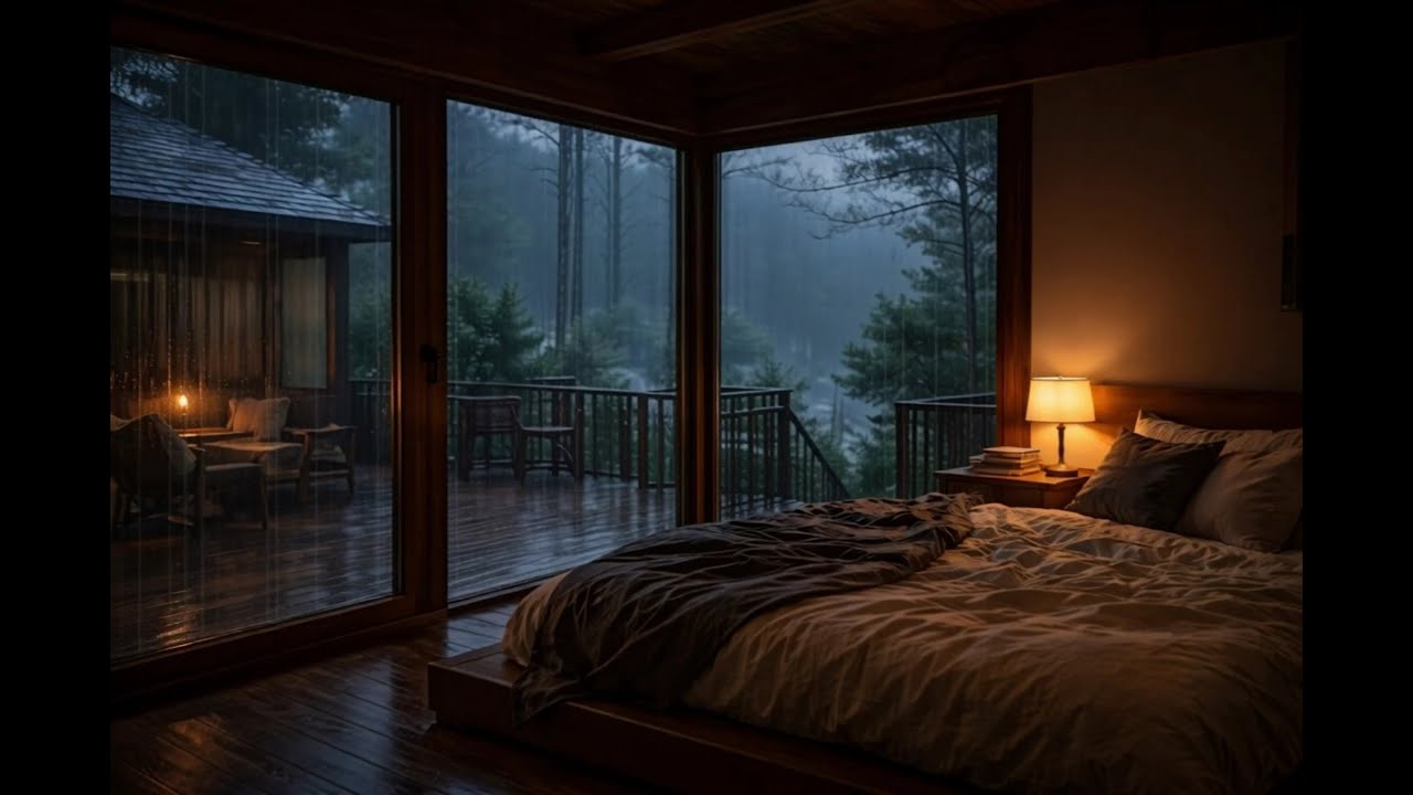 Gentle Rain Inside a Cozy House 🌧️ Calm, Relax & Sleep Ambience