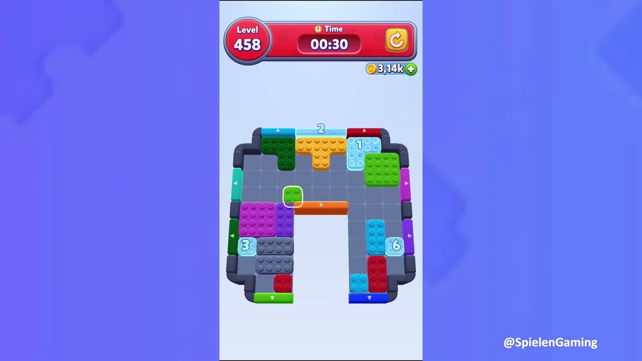 Color Block Jam Level 458 Solution Walkthrough