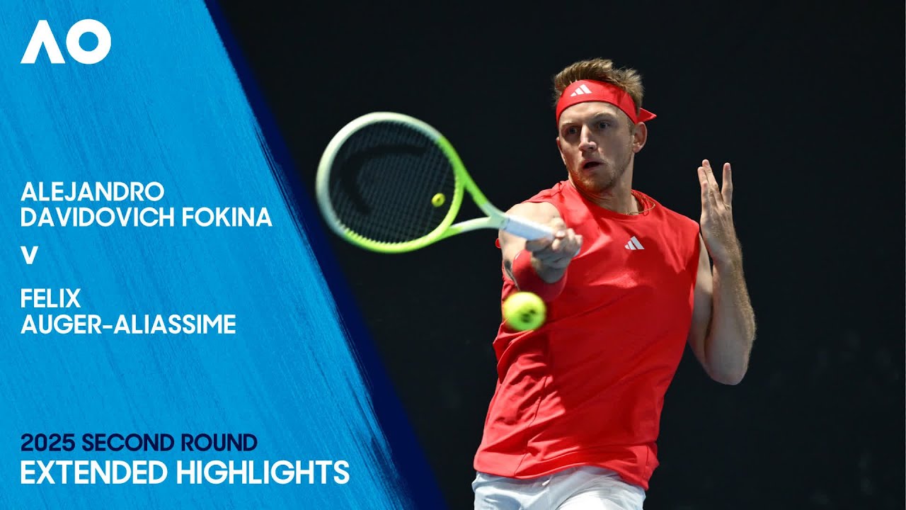 Alejandro Davidovich Fokina v Felix Auger-Aliassime Extended Highlights | Australian Open 2025 Secon
