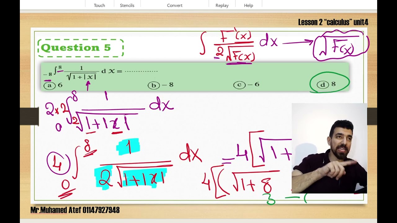 Homework lesson 2 calculus (definite integral) 3rd sec