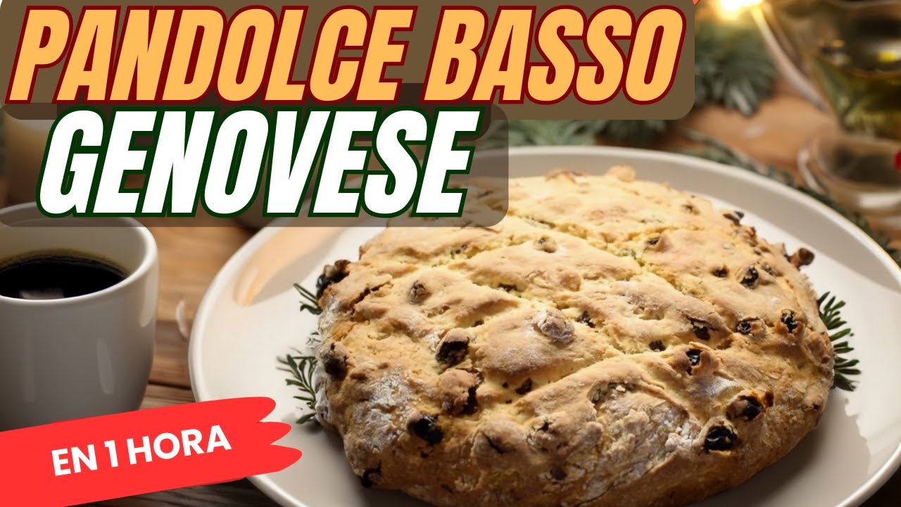 PAN DULCE EN 1 HORA SIN AMASAR! - Receta de navidad fácil y rápida - Pandolce Basso Genovese