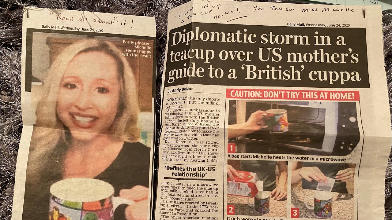 NEWS MEDIA REACTING TO AMERICAN MAKING BRITISH TEA IN THE UK!!