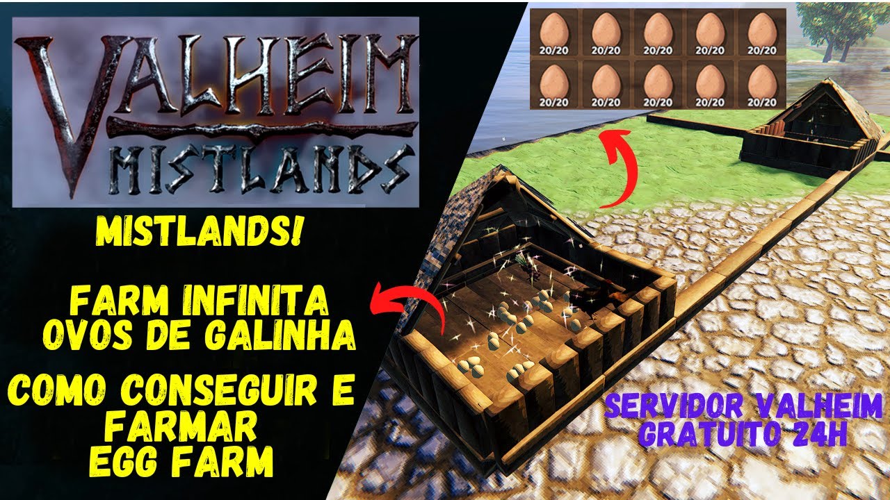 Ovos de Galinha! Como Conseguir e A Melhor Farme - Valheim Mistlands Update! Egg Farm - How to get!