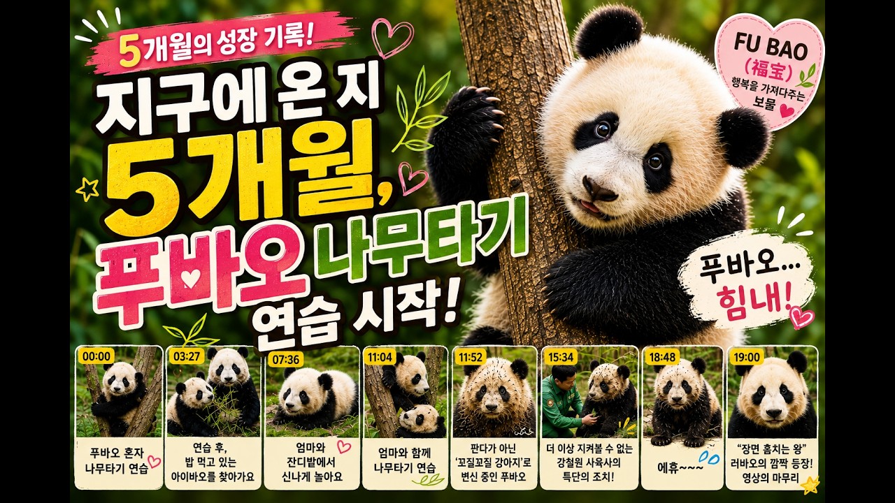 에버랜드 판다 푸바오 2021/1/2 ( 5  Month old giant panda cub 'FU BAO')