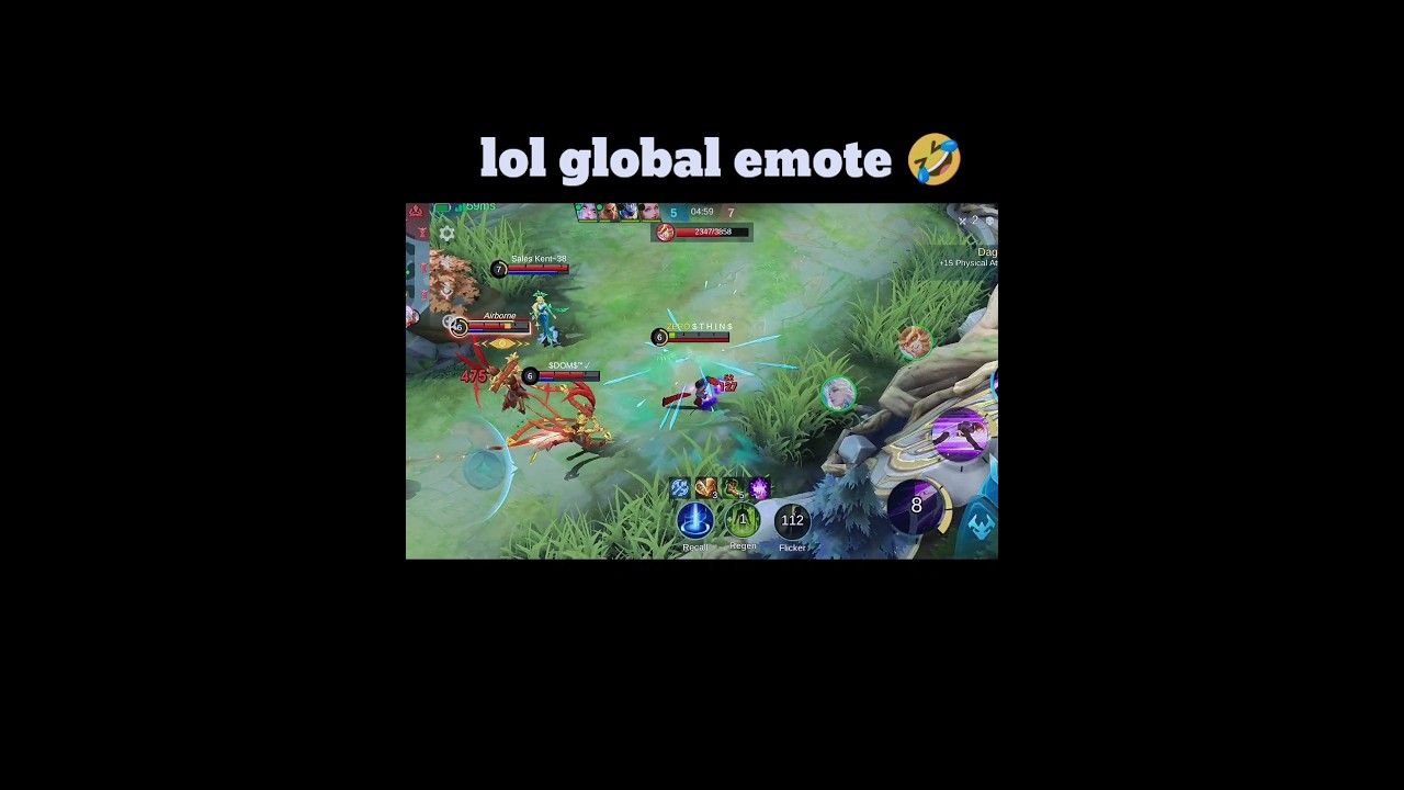 Lol Global Emote 🗿 #chou #mobilelegends #mlbb #shorts