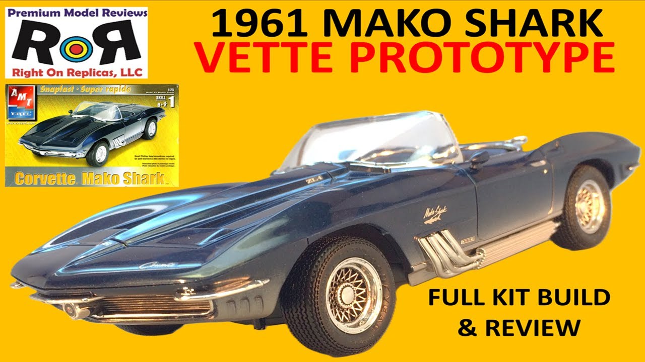 Corvette Mako Shark 1:25 Scale AMT 6133 -Classic Kit Build & Review