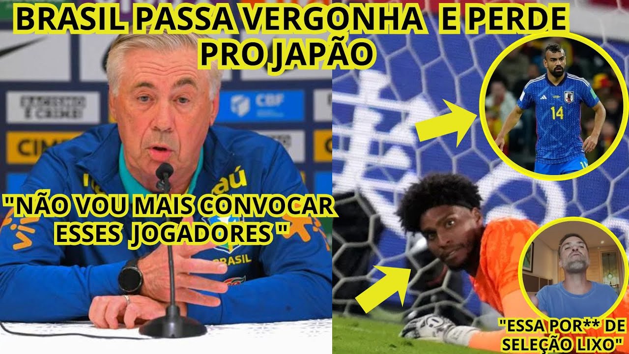 VERGONHA! Brasil perde pro Japão e expõe crise na seleção!