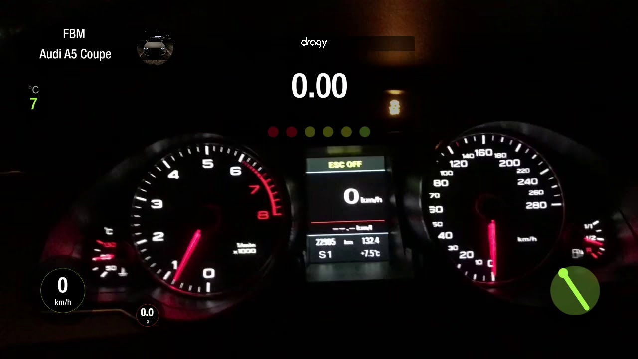 Audi A5 coupe 0 a 100 stg 2