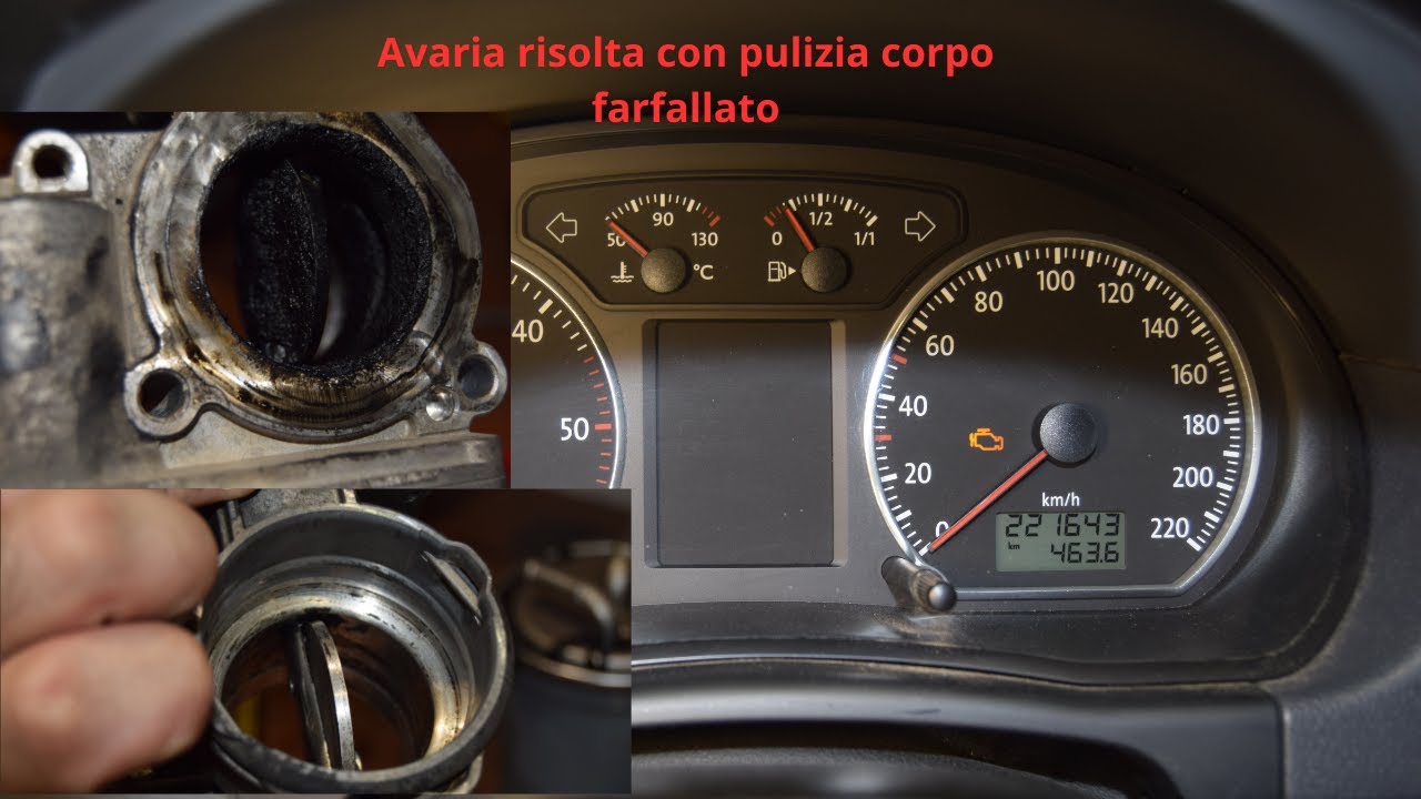 pulizia corpo farfallato volkswagen 1.4 tdi soluzione avaria motore