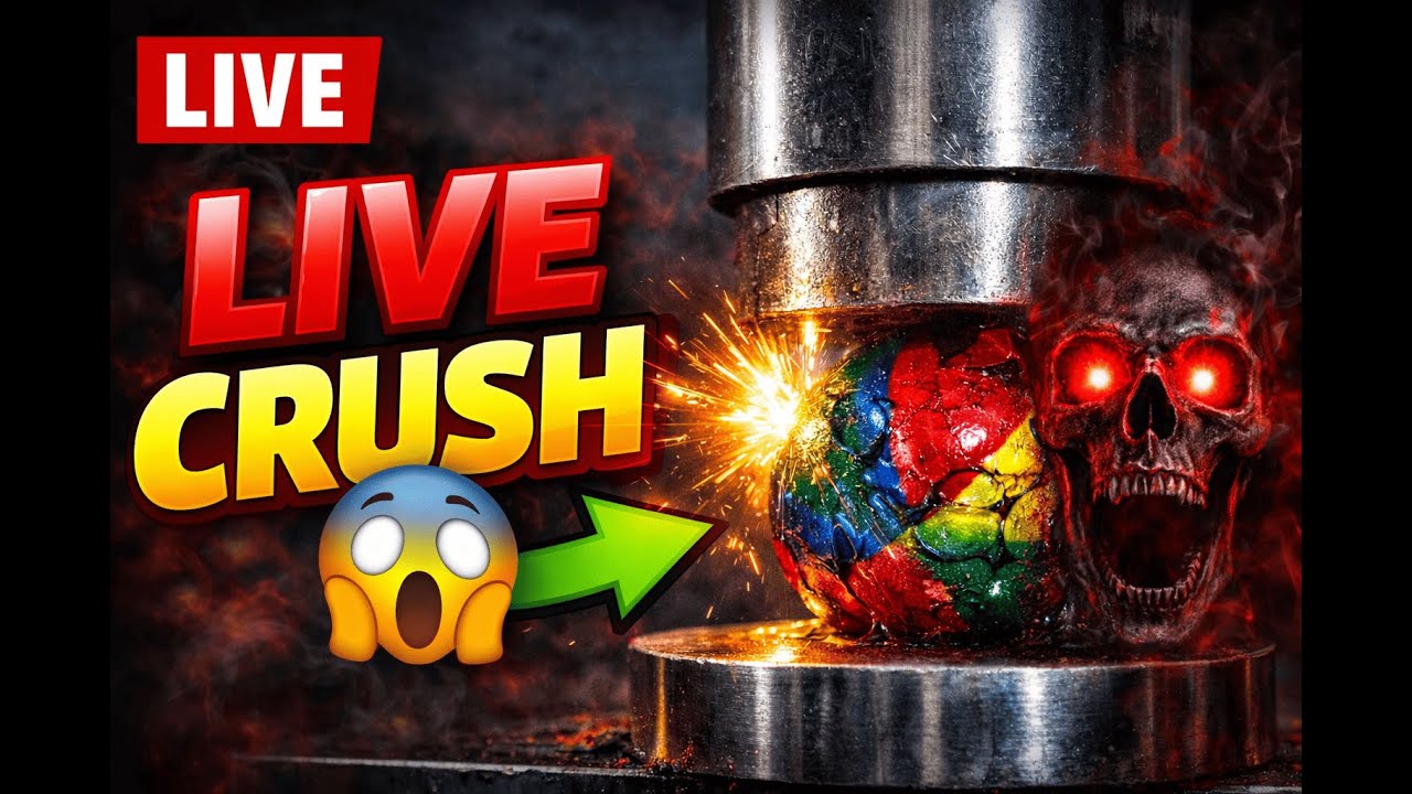 🔴 LIVE Hydraulic Machine Test 😱 | Sab Kuch Crush Hoga 🔥 #hydraulicmachine #live #crushing #viral