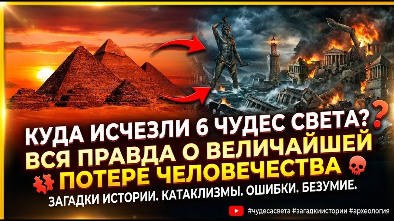 КУДА ИСЧЕЗЛИ 6 ЧУДЕС СВЕТА? Вся правда о величайшей потере человечества.