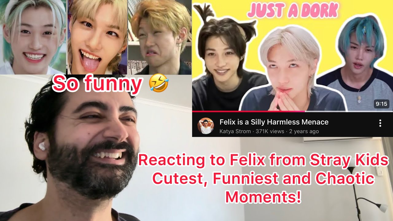Reacting to Stray Kids Felix Cute, Funny & Chaotic Moments - Yongbok