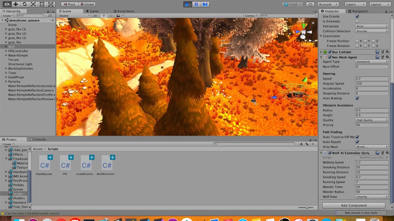 Wolf and Goats / Chasing