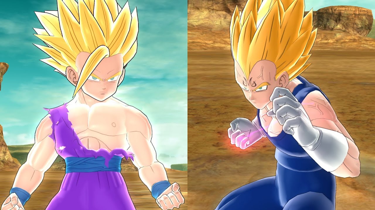DB Raging Blast 2: SSJ2 Teen Gohan vs Majin Vegeta - CPU Battle