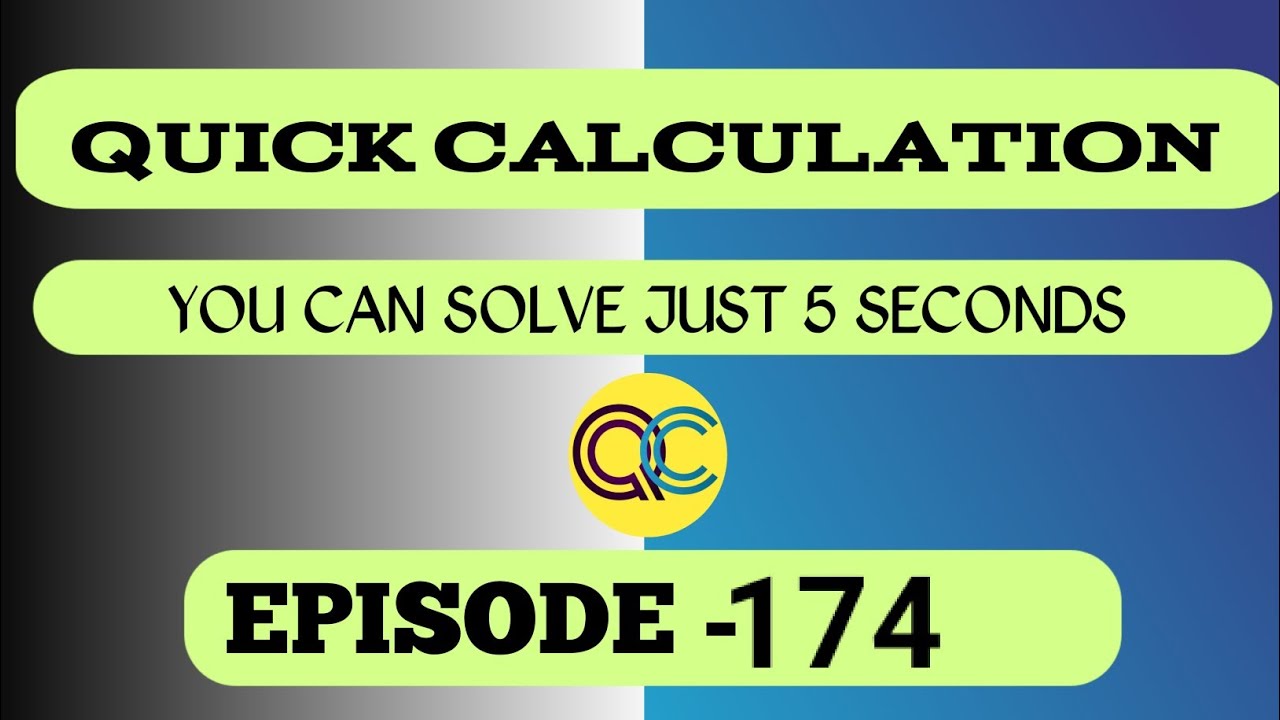 Viral Maths Navneet Sir Episode 174 @QuickCalculation