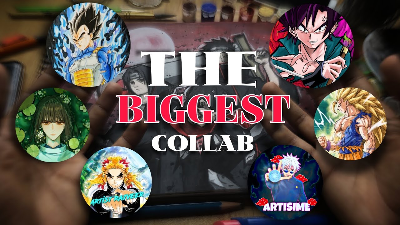 Biggest Artist Collab Ever..! Drawing Juzo Biwa And Itachi with ALL My YouTube Friends!