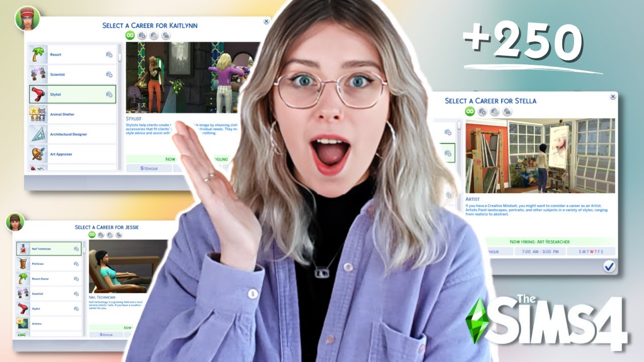 БОЛЕЕ 250 НОВЫХ КАРЬЕР для The Sims 4 — включая АКТИВНЫЕ карьеры [Ссылки на скачивание в описании]