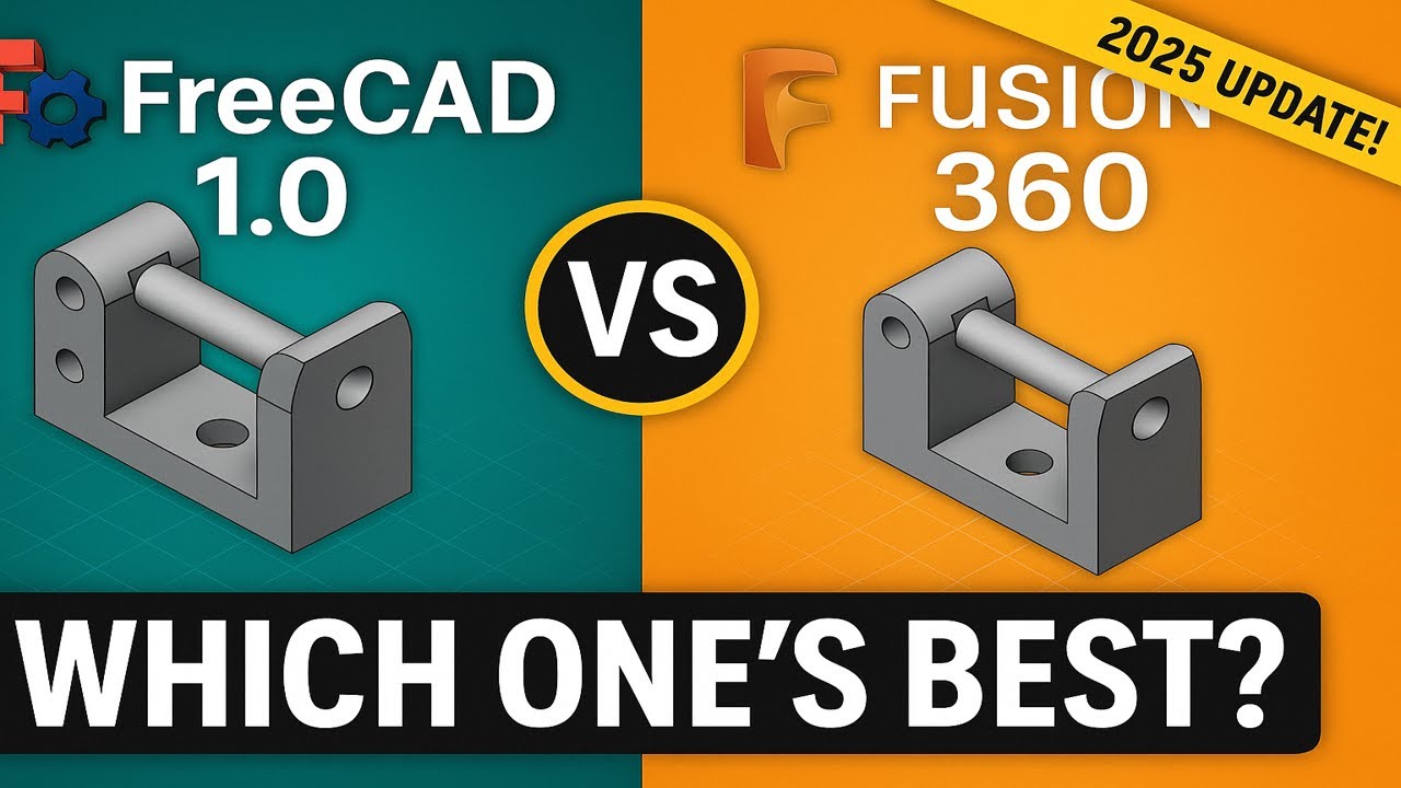 `FreeCAD 1.0 vs Fusion 360 (2025) – Which CAD Should YOU Use?`
