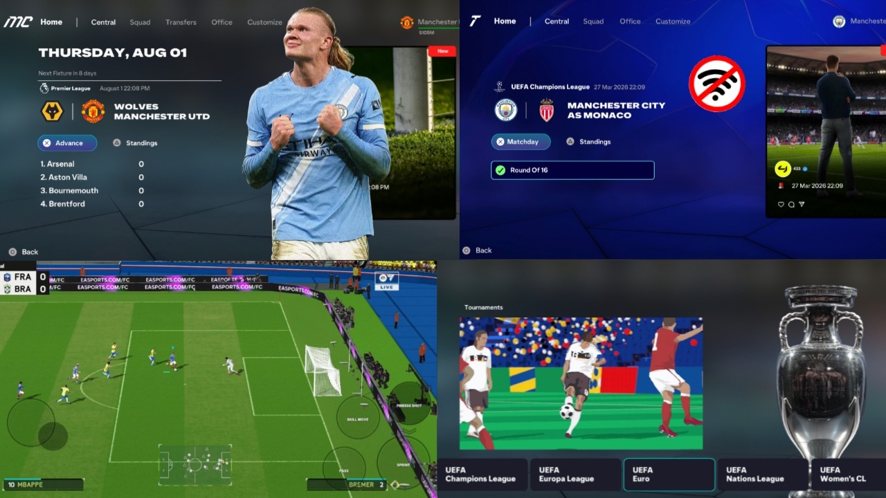 FIFA 16 MOBILE MOD EA FC 26 ANDROID OFFLINE CAREER MODE NEW FACES FORMS TRANSFERS 26/27 PS5 GRAPHICS