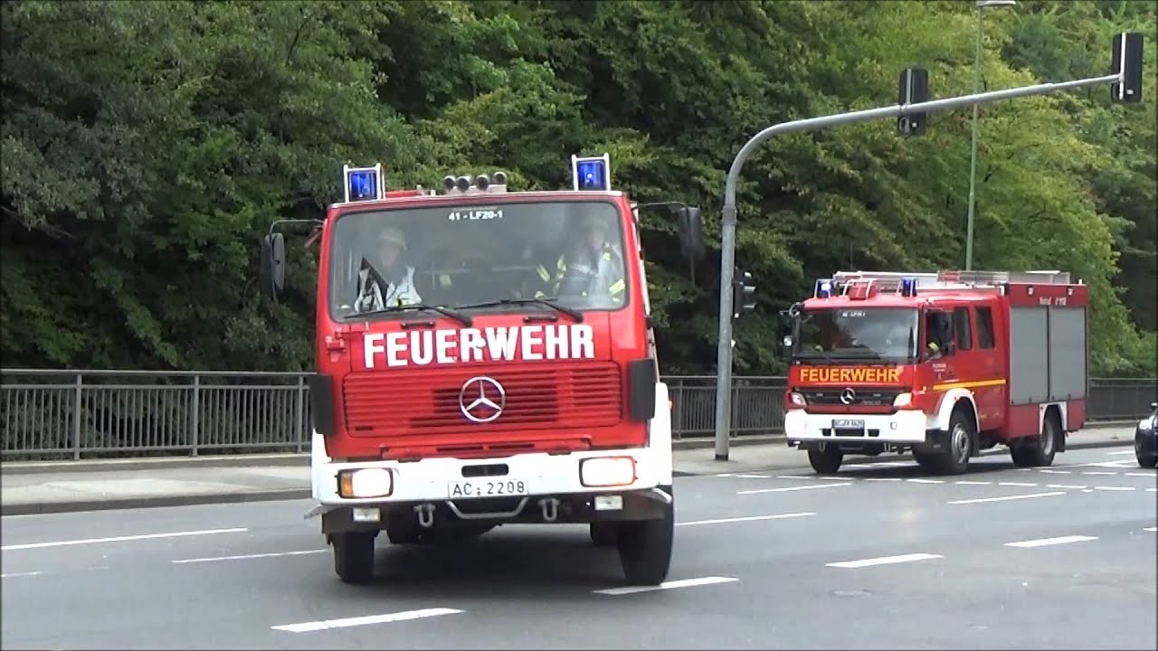 Einsatzfahrten Gesamtwehrübung Feuerwehr Stolberg 26.09.2015