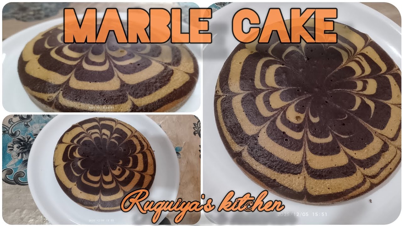 How to make Marble cake | (Eggless) Without oven in very simple steps.