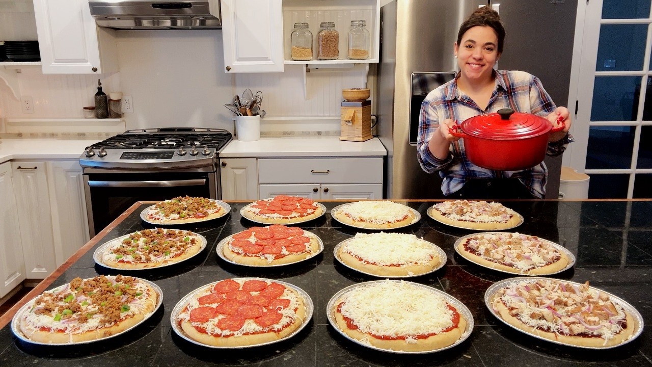 Four Pizza Recipes, 12 Freezer Meals, One Afternoon!!