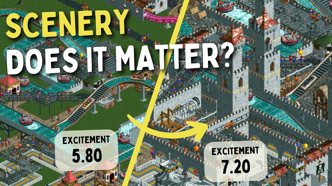 SCENERY: A deep-dive into RollerCoaster Tycoon Classic Scenery and Theming