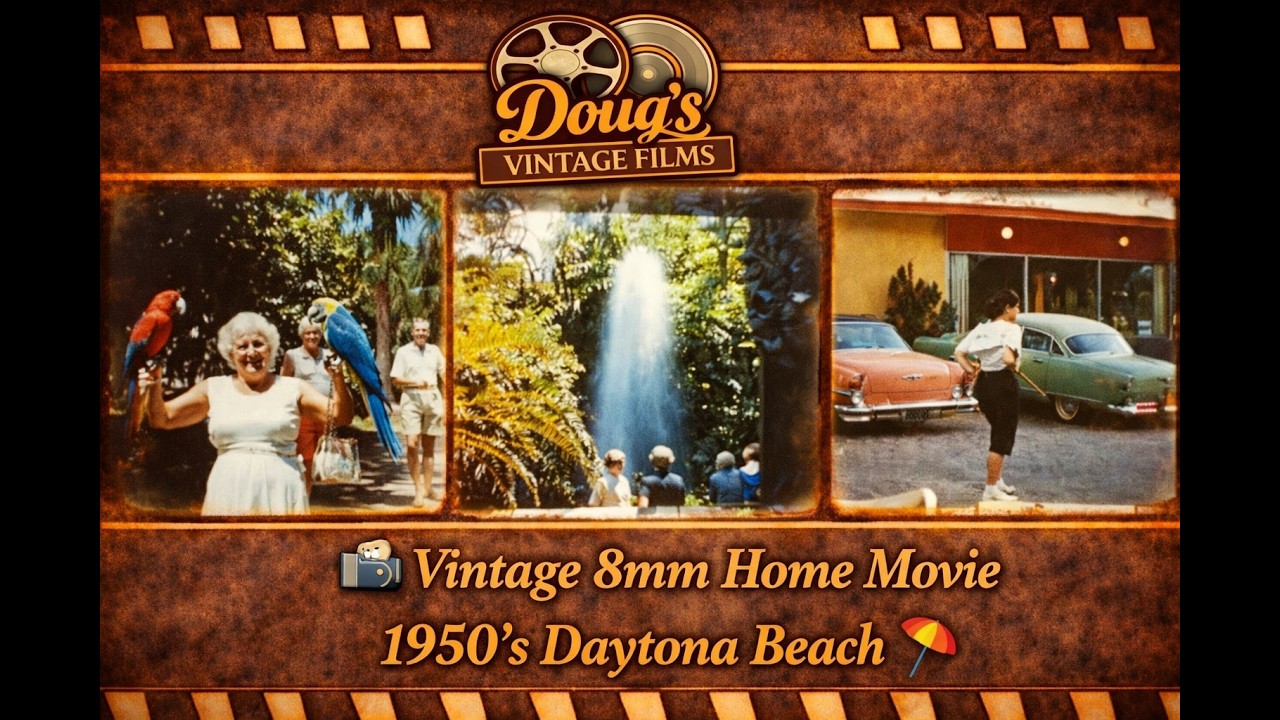 Vintage 8mm Home Movie🎥  1950's Daytona Beach ⛱