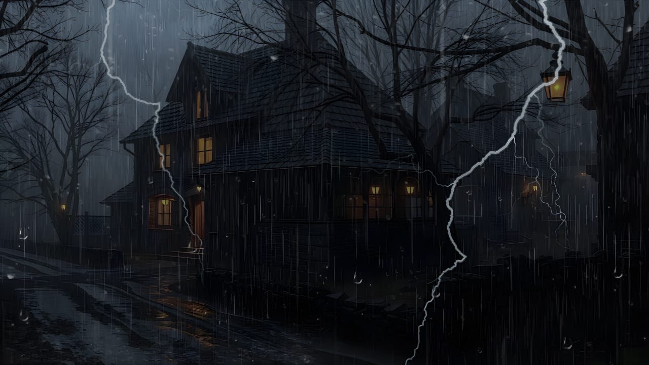 Relax and fall asleep in minutes – Heavy rain with thunder all night