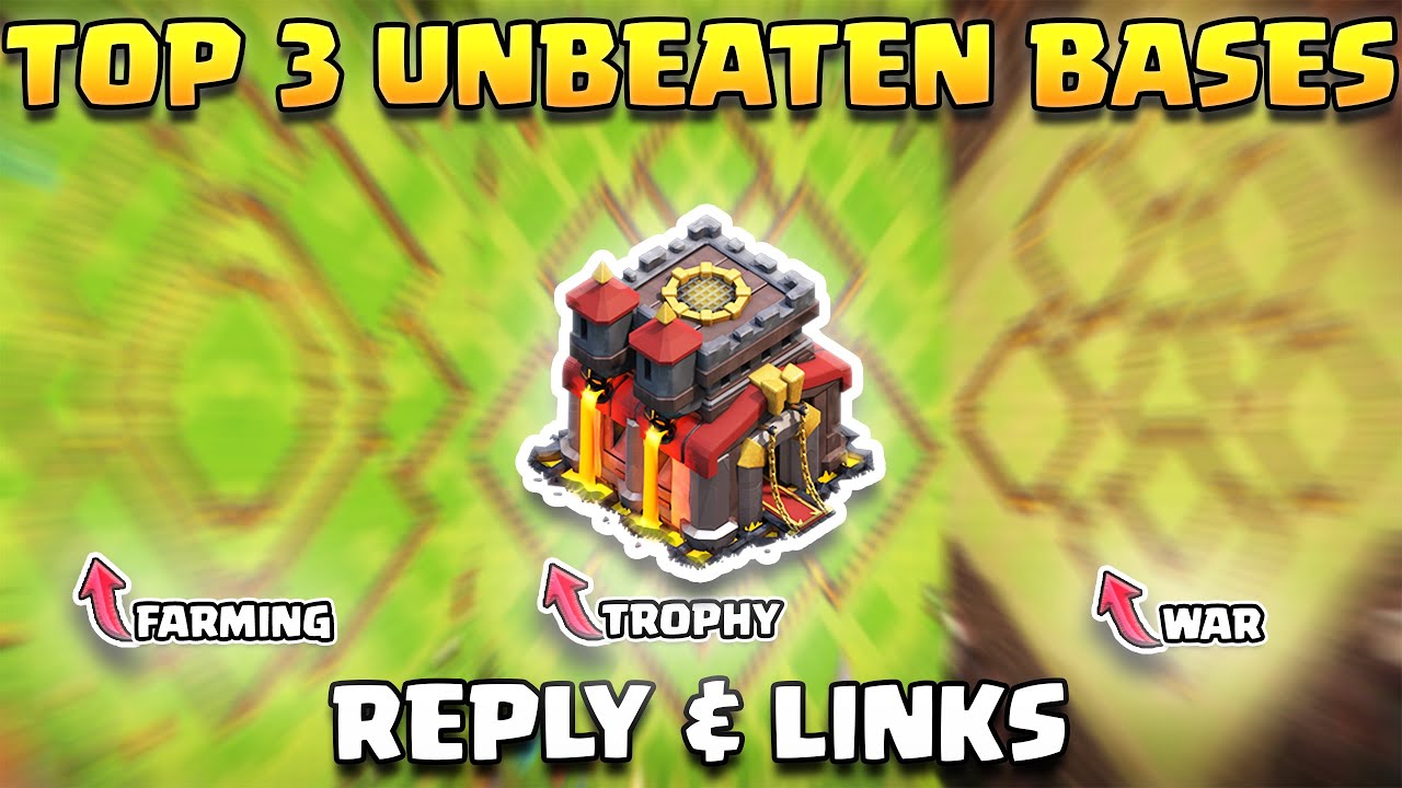 TH10 Top 3 WAR & FARMING ANTI-AIR Bases 2023 | Ultimate Bases With Reply & Link | (COC)